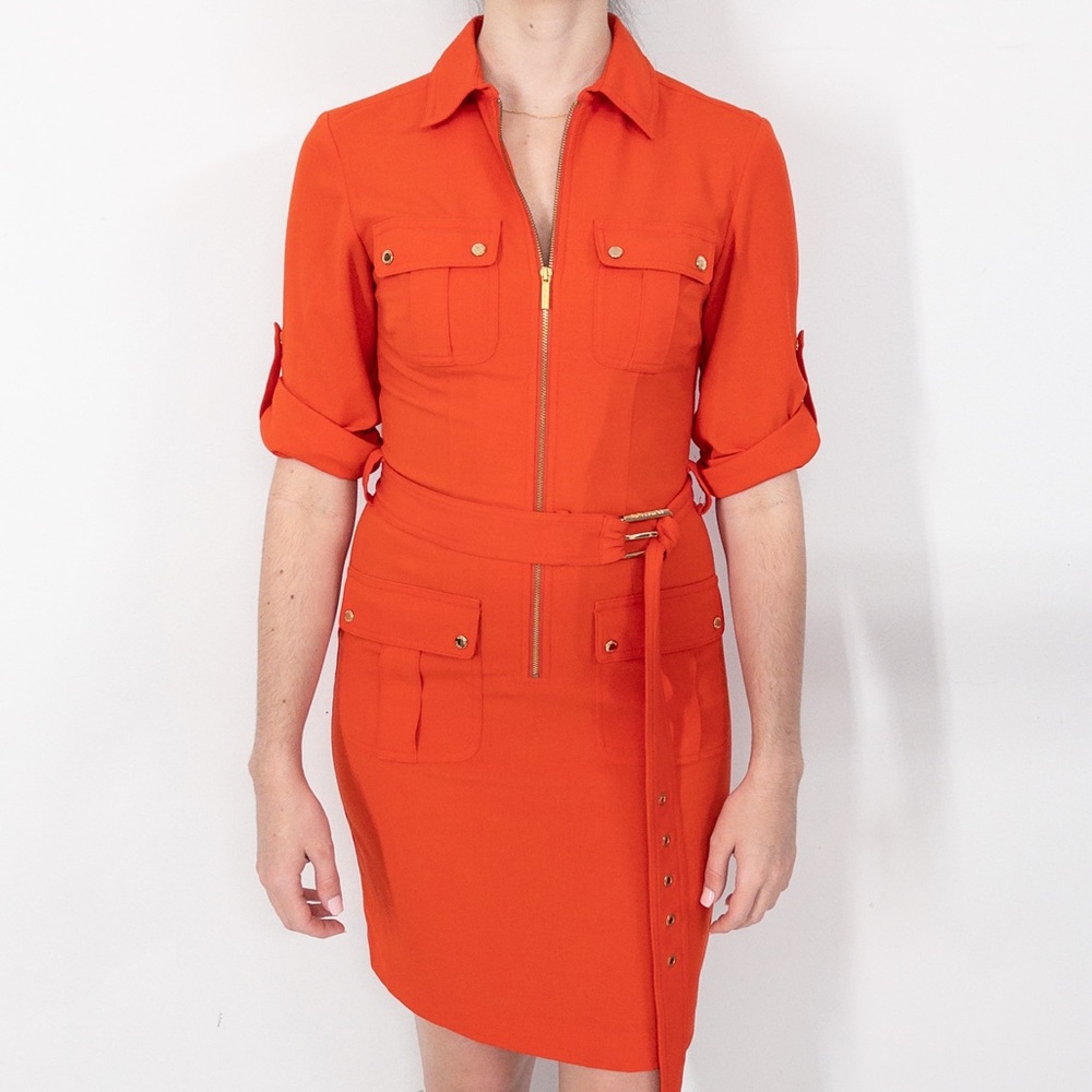 Michael Kors Belted Utility Dress